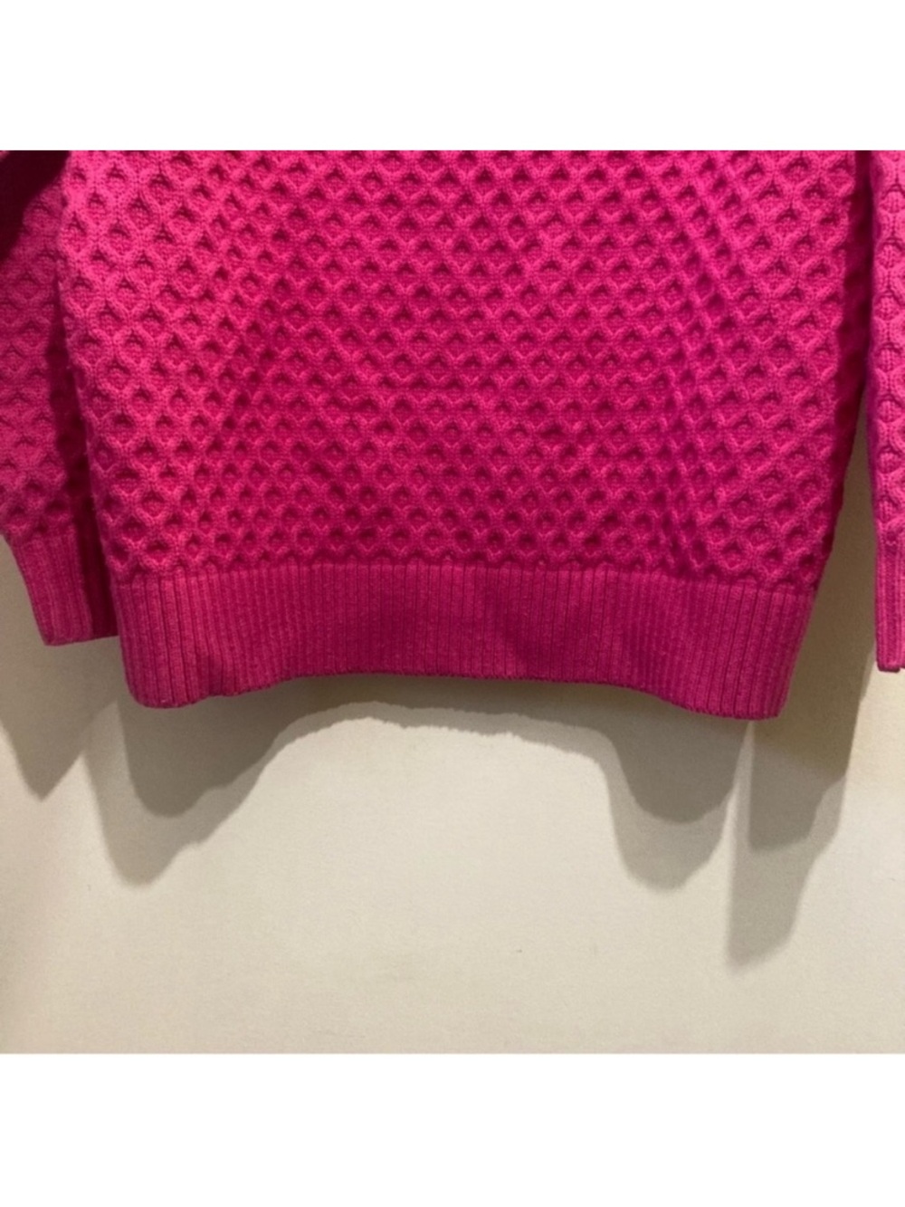 Sunday Best Peggy Sweater Size XS Fuchsia Pink Merino Wool - Picture 6 of 9